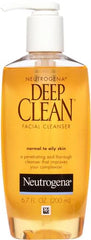 Neutrogena Deep Clean Daily Facial Cleanser with Beta Hydroxy Acid for Normal to Oily Skin, Alcohol-Free, Oil-Free & Non-Comedogenic, 6.7 fl. oz
