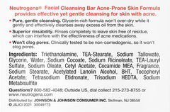 Neutrogena Facial Cleansing Bar for Acne-Prone Skin,Gentle Non-Medicated Daily Cleanser,Non-Comedogenic Transparent Soap with Glycerin,No Dyes or Detergents,3.5 oz,(Pack of 3)