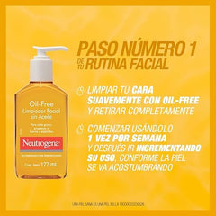 Neutrogena Oil-Free Acne Face Wash, Breakout Prone Skin Facial Cleanser with 2% Salicylic Acid Acne Treatment for Face, 6 fl. oz (Pack of 2)