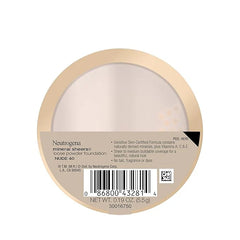 Neutrogena Mineral Sheers Lightweight Loose Powder Makeup Foundation with Vitamins A, C, & E, Sheer to Medium Buildable Coverage, Skin Tone Enhancer, Face Redness Reducer, Nude 40,.19 oz (Pack of 2)