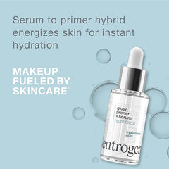 Neutrogena Hydro Boost Glow Booster Primer & Serum, Hydrating & Moisturizing Face Serum-to-Primer Hybrid, Infused with Purified Hyaluronic Acid & Designed to Instantly Hydrate, 1.0 fl. oz (Pack of 2)