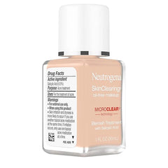 Neutrogena SkinClearing Oil-Free Acne and Blemish Fighting Liquid Foundation with.5% Salicylic Acid Acne Medicine, Shine Controlling Makeup for Acne Prone Skin, 30 Buff, 1 fl. oz