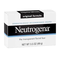 Neutrogena Original Amber Bar Facial Cleansing Bar with Glycerin, Clean-Rinsing, Transparent Face Soap, Free of Harsh Detergents, & Dyes, 3.5 oz