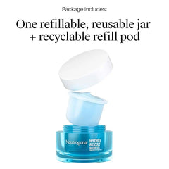 Neutrogena Hydro Boost Water Gel Face Moisturizer Starter Kit,includes Refillable Jar + Refill Pod,with Hyaluronic Acid for a Burst of Hydration & Dewy Skin,1.7 oz Each,(Pack of 4)