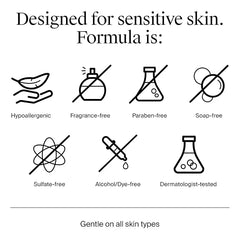 Neutrogena Ultra Gentle Cream to Foaming Face Wash for Sensitive Skin, Fragrance-Free Gentle Facial Cleanser, Hypoallergenic Skin Care, Non-Comedogenic Makeup Remover, 12 fl oz