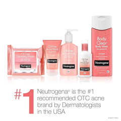 Neutrogena Oil-Free Acne Face Wash Pink Grapefruit Foaming Scrub - Facial Cleanser with Salicylic Acid for Clear Skin, Exfoliating Acne Treatment for Oily Face, 6.7 fl. oz., 3-Pack