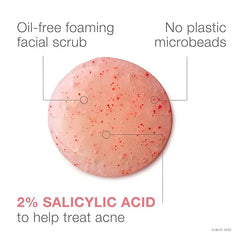 Neutrogena Oil-Free Acne Face Wash Pink Grapefruit Foaming Scrub - Facial Cleanser with Salicylic Acid for Clear Skin, Exfoliating Acne Treatment for Oily Face, 6.7 fl. oz., 3-Pack