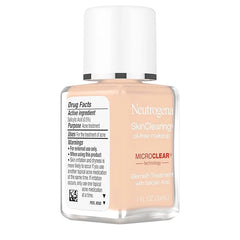 Neutrogena SkinClearing Oil-Free Acne and Blemish Fighting Liquid Foundation with.5% Salicylic Acid Acne Medicine, Shine Controlling Makeup for Acne Prone Skin, 40 Nude, 1 fl. oz