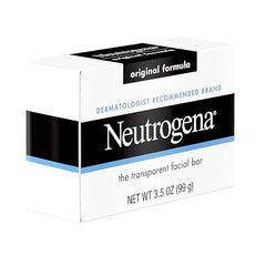 Neutrogena Original Amber Bar Facial Cleansing Bar with Glycerin, Clean-Rinsing, Transparent Face Soap, Free of Harsh Detergents, & Dyes, 3.5 oz