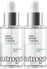 Neutrogena Hydro Boost Glow Booster Primer & Serum, Hydrating & Moisturizing Face Serum-to-Primer Hybrid, Infused with Purified Hyaluronic Acid & Designed to Instantly Hydrate, 1.0 fl. oz (Pack of 2)