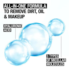 Neutrogena Hydro Boost Micellar Water with Hyaluronic Acid, Micellar Cleansing Water for Sensitive Skin, Removes Makeup, Dirt & Oil, Alcohol-Free, 13.5 fl oz