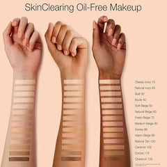 Neutrogena SkinClearing Oil-Free Acne and Blemish Fighting Liquid Foundation with.5% Salicylic Acid Acne Medicine, Shine Controlling Makeup for Acne Prone Skin, 40 Nude, 1 fl. oz