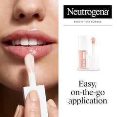 Neutrogena Hydro Boost Tinted Lip Oil with Hyaluronic Acid, Designed to Hydrate & Nourish While Providing a Luxurious Pop of Color for Fuller-Looking Lips, Light Pink, .2 fl. oz
