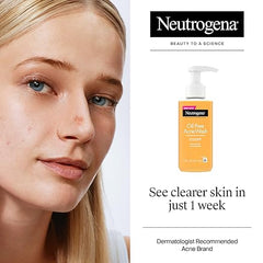 Neutrogena Oil-Free Acne Face Wash, Breakout Prone Skin Facial Cleanser with 2% Salicylic Acid Acne Treatment for Face, 6 fl. oz