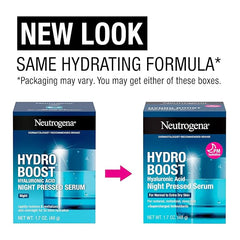 Neutrogena Hydro Boost Night Pressed Serum - with Hyaluronic Acid & Antioxidants, Hydrating Face Moisturizer that Restores & Revitalizes Skin Overnight, for Normal to Extra Dry Skin, 1.7 oz