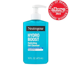 Neutrogena Hydro Boost Face Wash, Fragrance Free, Hydrating Facial Cleanser with Hyaluronic Acid, Daily Foaming Face Wash & Makeup Remover, Hypoallergenic Gel Cleanser, 16 fl. oz