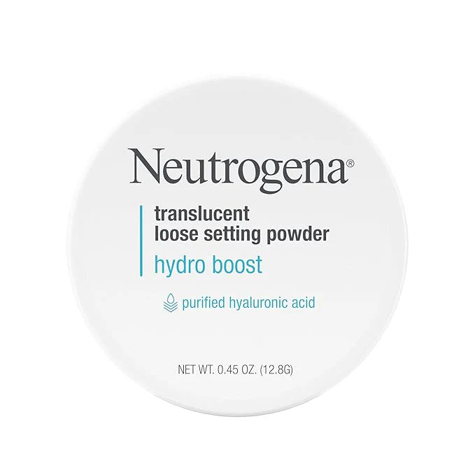 Neutrogena Hydro Boost Translucent Loose Setting Powder with Purified Hyaluronic Acid for Smooth Skin, Blurs Imperfections and Sets Makeup, Lightweight Face Powder, .44 oz