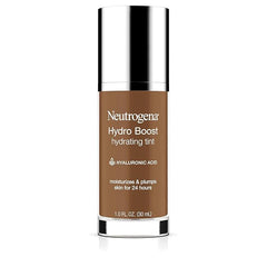 Neutrogena Hydro Boost Hydrating Tint Foundation Makeup for Dry Skin, with Hyaluronic Acid, Lightweight Oil-Free Water Gel, Non-Comedogenic, 135 Chestnut Color 1.0 fl. oz