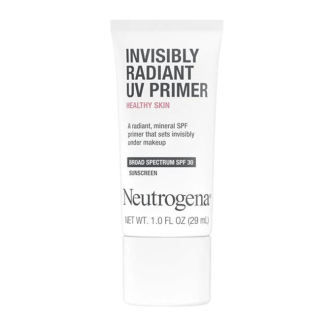 Neutrogena Healthy Skin Invisibly Radiant UV Face Primer with SPF 30, Mineral Sunscreen Makeup Primer, Broad Spectrum SPF 30, Suitable for All Skin Types, 1 fl. oz