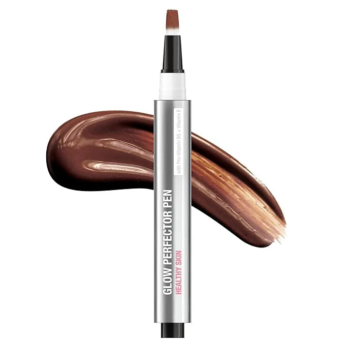 Neutrogena Healthy Skin Glow Perfector Concealer Pen, Lightweight Liquid Makeup for Face with Pro-Vitamin B5 & Vitamin E for a Radiant Finish, Deep, 0.1 oz