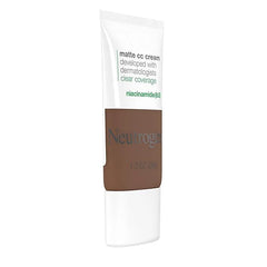 Neutrogena Clear Coverage Flawless Matte CC Cream, Full-Coverage Color Correcting Cream Face Makeup with Niacinamide (b3), Hypoallergenic, Oil Free & Fragrance Free, Truffle, 1 oz