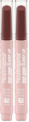 Neutrogena High Shine Glossy Lip with Maracuja Oil + Vitamins & Antioxidant Vitamin E, Nourishing Glossy Lip, Non-Retractable, Pigmented For Buildable Color, Nearly Neutral, 0.07 oz (Pack of 2)