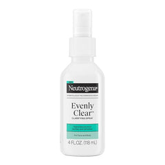 Neutrogena Evenly Clear Clarifying Hypochlorous Acid Spray, Purifying Face & Body Mist Helps Refresh Acne-Prone Skin While Fighting Impurities Anytime, Anywhere, 4 fl. oz