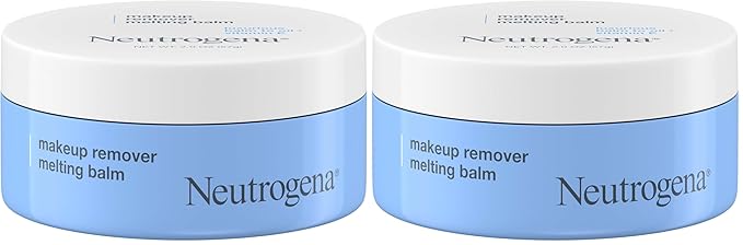 Neutrogena Makeup Remover Melting Balm to Oil with Vitamin E,Gentle and Nourishing Cleansing Balm for Eyes,Lips,or Face,Travel-Friendly for On-the-Go,2.0 oz,(Pack of 2)