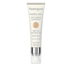Neutrogena Retinol Treatment & Tinted Facial Moisturizer, Healthy Skin Anti-Aging Perfector, Broad Spectrum SPF 20 Sunscreen & Titanium Dioxide, Blendable Sheer Coverage, 30 Light to Neutral, 1 fl. Oz