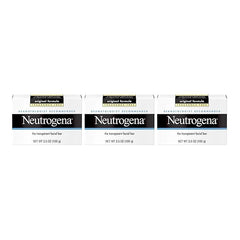 Neutrogena Original Transparent Facial Cleansing Bar, Fragrance-Free Glycerin Face Wash Bar Soap for Gentle Daily Cleansing, Hypoallergenic & Dye-Free Pure Facial Soap, 3.5 oz