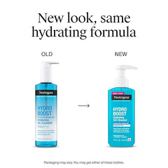Neutrogena Hydro Boost Face Wash,Fragrance Free,Hydrating Facial Cleanser with Hyaluronic Acid,Daily Foaming Face Wash & Makeup Remover,Hypoallergenic Gel Cleanser,7.8 fl. oz,(Pack of 2)