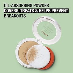 Neutrogena SkinClearing Pressed Mineral Powder Compact for Acne Prone Skin, Oil Absorbing Acne Makeup with Salicylic Acid helps to Cover, Treat & Prevent Breakouts, Chestnut 135,. 38 oz