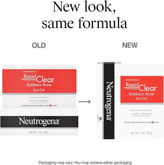 Neutrogena Rapid Clear Stubborn Acne Spot Treatment Gel, Maximum Strength 10% Benzoyl Per-oxide Treatment Medication for Acne Prone Skin, Pimple Cream Reduces Size & Redness, 1 oz