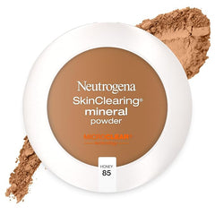 Neutrogena SkinClearing Pressed Mineral Powder Compact for Acne Prone Skin, Oil Absorbing Acne Makeup with Salicylic Acid helps to Cover, Treat & Prevent Breakouts, Honey 85,.38 oz