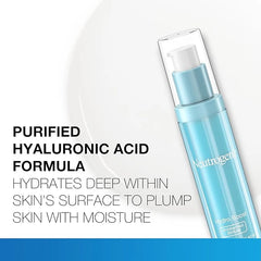 Neutrogena Hydro Boost Hydrating Hyaluronic Acid Face & Neck Serum, Fast-Absorbing Daily Facial Moisturizer with Purified Hyaluronic Acid for Hydrated Skin, Oil-Free & Non-Comedogenic, 1 fl. oz
