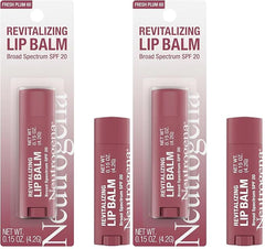 Neutrogena Revitalizing Tinted Lip Balm with SPF 20, Hydrating Tinted Lip Care with Sunscreen, Moisturizing Sheer Tint for Softer, Healthier-Looking Lips, Sheer Fresh Plum 60, 0.15 oz (Pack of 2)