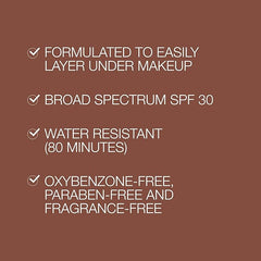 Neutrogena Purescreen+ Tinted Sunscreen for Face with SPF 30, Broad Spectrum Mineral Sunscreen with Zinc Oxide and Vitamin E, Water Resistant, Fragrance Free, Deep, 1.1 fl oz