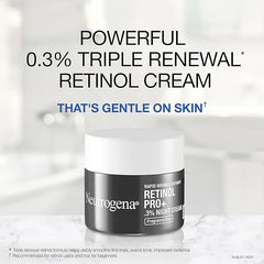 Neutrogena Retinol Pro+ Anti-Wrinkle Night Moisturizer,Rapid Wrinkle Repair,Anti-Aging Face & Neck Cream,Formulated without fragrance,parabens,dyes,& phthalates,Retinol,1.7 oz,(Pack of 2)