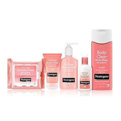 Neutrogena Oil Free Acne Moisturizer, .5% Salicylic Acid Acne Treatment, Pink Grapefruit Face Lotion for Breakouts, Non-Greasy & Non-Comedogenic, 4 fl. oz