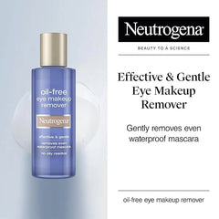 Neutrogena Gentle Oil-Free Eye Makeup Remover & Cleanser for Sensitive Eyes, Makeup Remover for Waterproof Mascara, Dermatologist & Ophthalmologist Tested, 3.8 fl. oz