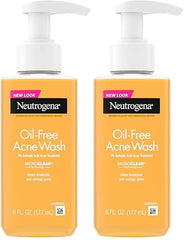 Neutrogena Oil-Free Acne Face Wash, Breakout Prone Skin Facial Cleanser with 2% Salicylic Acid Acne Treatment for Face, 6 fl. oz (Pack of 2)