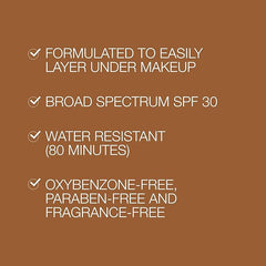 Neutrogena Purescreen+ Tinted Sunscreen for Face with SPF 30, Broad Spectrum Mineral Sunscreen with Zinc Oxide and Vitamin E, Water Resistant, Fragrance Free, Medium Deep, 1.1 fl oz