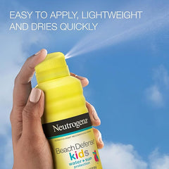 Neutrogena Beach Defense Kids Sunscreen Spray SPF 70, Water-Resistant Spray Sunscreen, Broad Spectrum Protection, Oxybenzone-Free & Fast-Drying, Beach Vacation Essential, 6.5 oz, Pack of 2