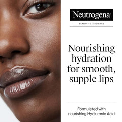 Neutrogena Hydro Boost Hyaluronic Acid, Unscented Lip Balm Leaves Lips Feeling Hydrated, Sheer Ice Nude Lip Balm with a Sweet Sugar Flavor, Fragrance Free, 0.5 oz