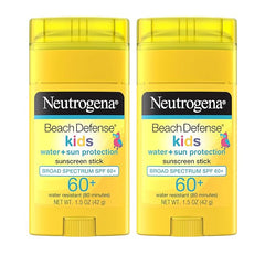 Neutrogena Beach Defense Kids Sunscreen Stick SPF 60+, Hawaii Reef Act 104 Compliant, Octinoxate & Oxybenzone Free, Sunscreen for Face & Body, Travel Size Sun Protection, 1.5 oz