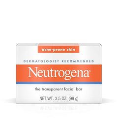 Neutrogena Facial Cleansing Bar Treatment for Acne-Prone Skin, Non-Medicated & Glycerin-Rich Hypoallergenic Formula with No Detergents or Dyes, 3.5 oz (Pack of 2)